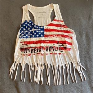 American flag tank top